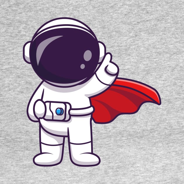 Cute Astronaut Super Hero Cartoon by Catalyst Labs